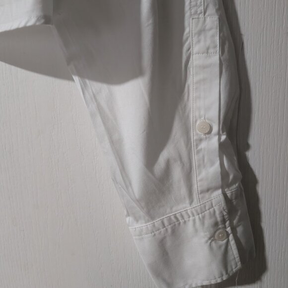 NEW! Zara | Gabardine Fabric Cropped Shirt In White - Picture 6 of 12